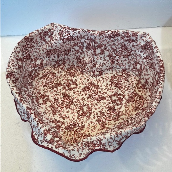 Longaberger 1999 love letters sweetheart Heart Basket liner protector lid XL - Picture 6 of 16